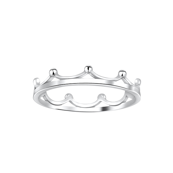 Wholesale Sterling Silver Crown Ring - JD3812