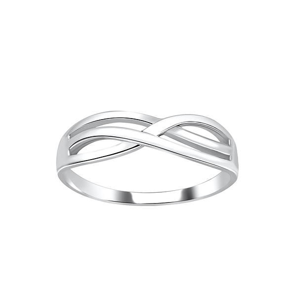 Wholesale Sterling Silver Intertwined Ring - JD3810