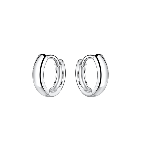 Wholesale 10mm Sterling Silver Huggie Earrings - JD4831