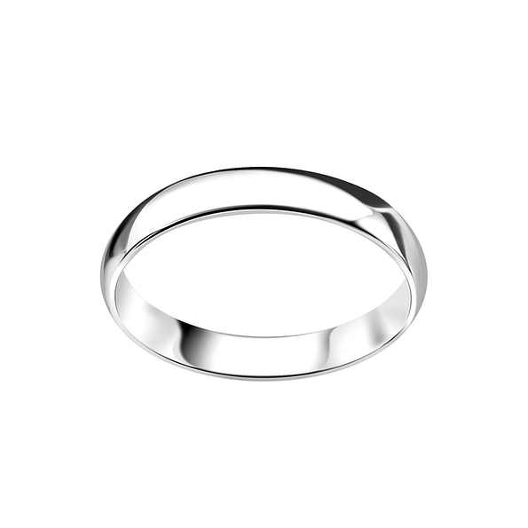 Wholesale 4mm Sterling Silver Band Ring - JD6340