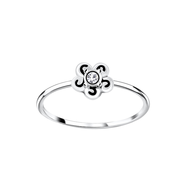 Wholesale Sterling Silver Flower Ring - JD6307