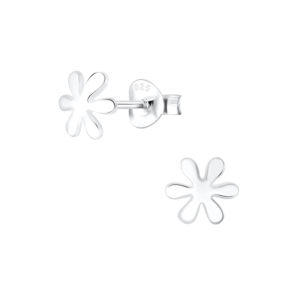 Wholesale Sterling Silver Flower Ear Studs - JD6714