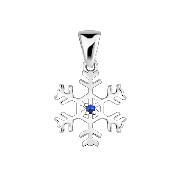 Wholesale Sterling Silver Snowflake Pendant - JD4534