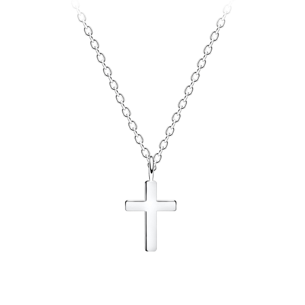 Wholesale Sterling Silver Cross Necklace - JD7165
