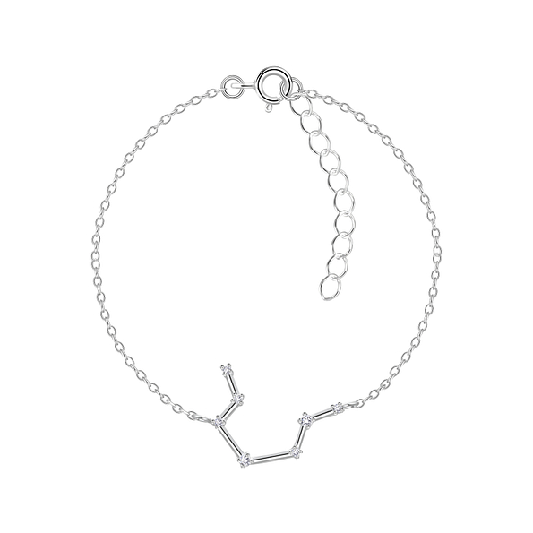 Wholesale Sterling Silver Aquarius Constellation Bracelet - JD7947