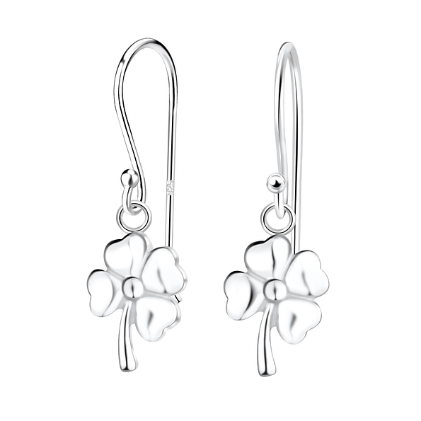 Wholesale Sterling Silver Clover Earrings - JD8307