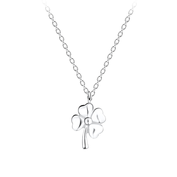 Wholesale Sterling Silver Clover Necklace - JD8309