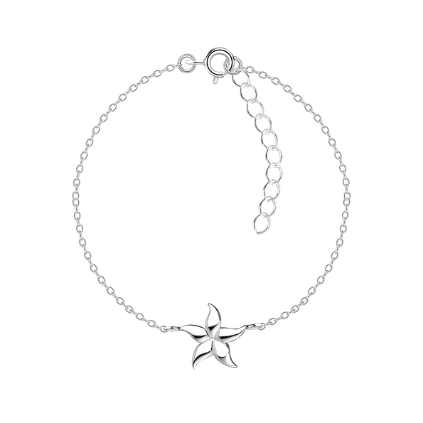 Wholesale Sterling Silver Starfish Bracelet - JD8611