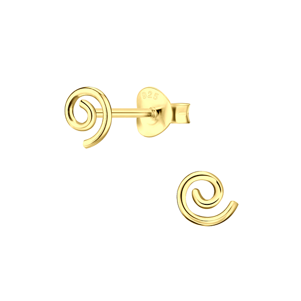 Wholesale Sterling Silver Spiral Ear Studs - JD6846