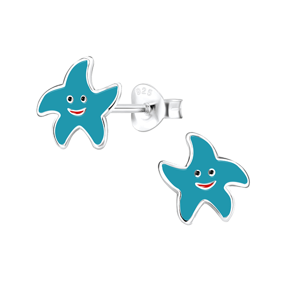 Wholesale Sterling Silver Starfish Ear Studs - JD7996