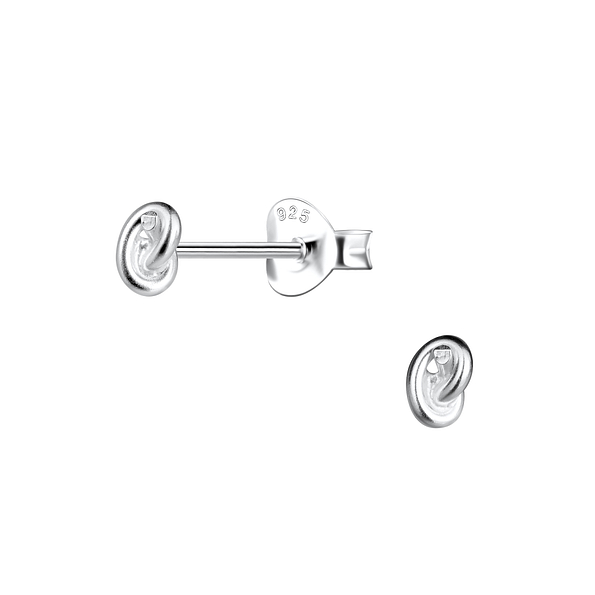 Wholesale Sterling Silver Knot Ear Studs - JD4966