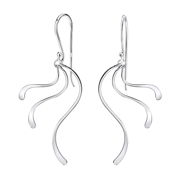 Wholesale Sterling Silver Wave Earrings - JD8529