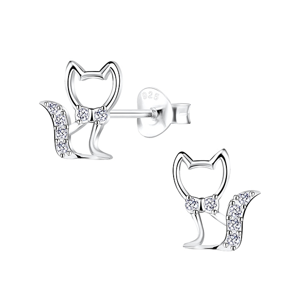 Wholesale Sterling Silver Cat Ear Studs - JD8723