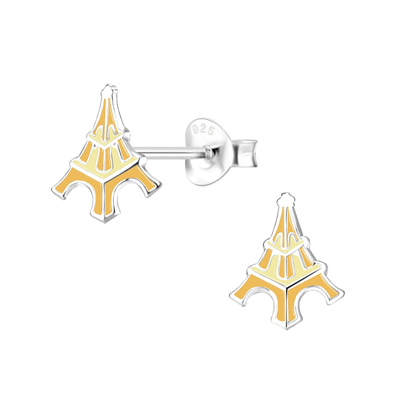 Wholesale Sterling Silver Eiffel Tower Ear Studs - JD8078