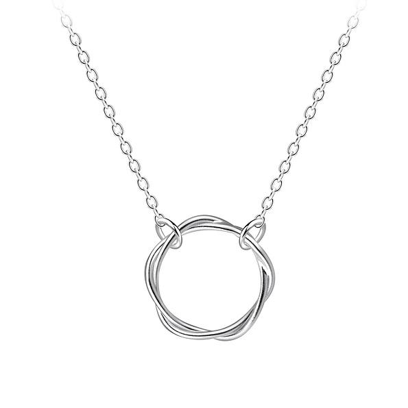 Wholesale Sterling Silver Twisted Necklace - JD9177