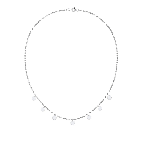 Wholesale Sterling Silver Round Necklace - JD8934