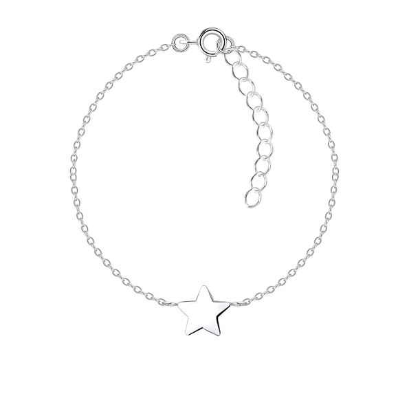 Wholesale Sterling Silver Star Bracelet - JD8694