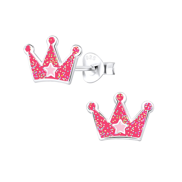 Wholesale Sterling Silver Crown Ear Studs - JD9373