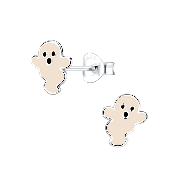 Wholesale Sterling Silver Ghost Ear Studs - JD9340 Wholesale Sterling Silver Ghost Ear Studs - JD9340