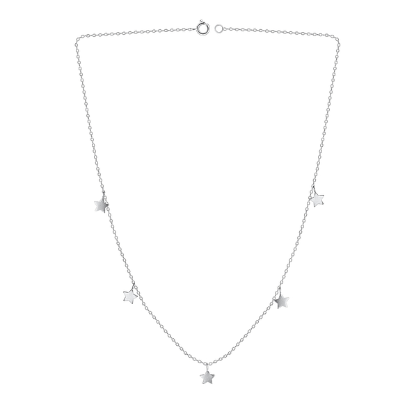 Wholesale Sterling Silver Star Necklace - JD9485