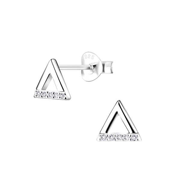 Wholesale Sterling Silver Triangle Ear Studs - JD9549