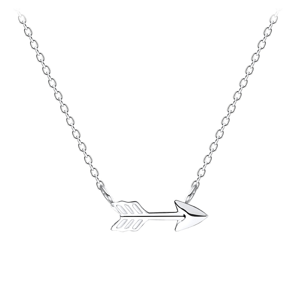 Wholesale Sterling Silver Arrow Necklace - JD9521