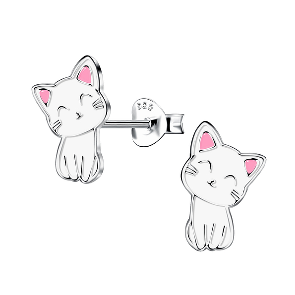 Wholesale Sterling Silver Cat Ear Studs - JD9874