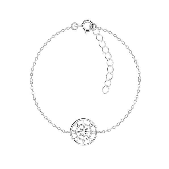 Wholesale Sterling Silver Love Compass Bracelet - JD9718
