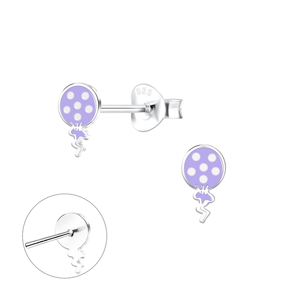 Wholesale Sterling Silver Balloon Ear Studs - JD9750