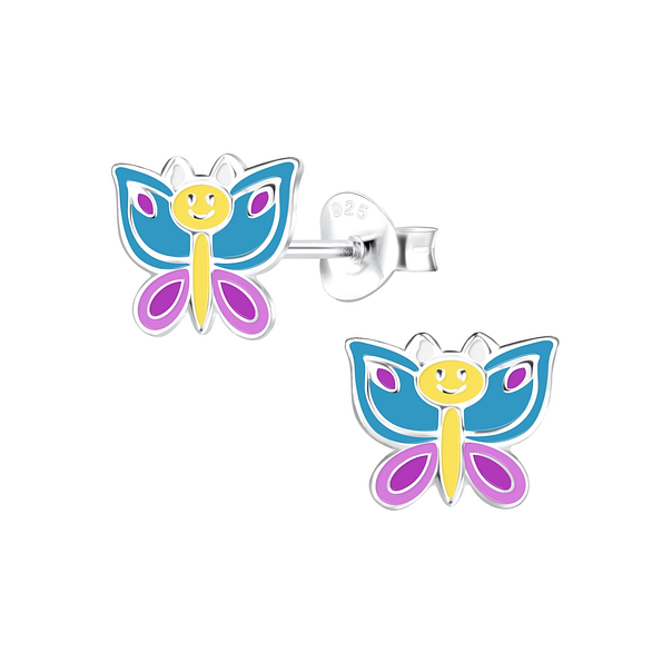 Wholesale Sterling Silver Butterfly Ear Studs - JD9728