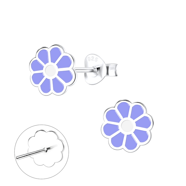 Wholesale Sterling Silver Daisy Ear Studs - JD9816