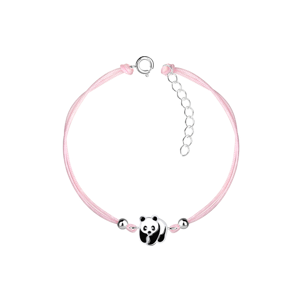Wholesale Sterling Silver Panda Cord Bracelet - JD9915