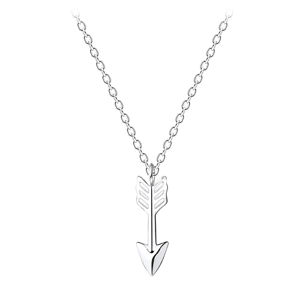 Wholesale Sterling Silver Arrow Necklace - JD9781