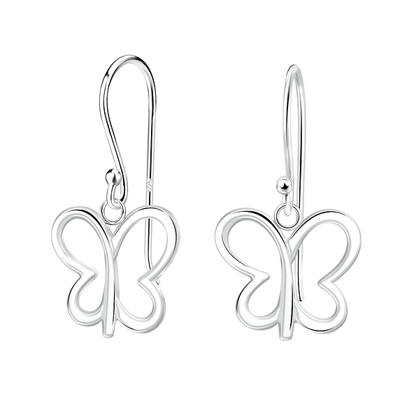 Wholesale Sterling Silver Butterfly Earrings - JD10130
