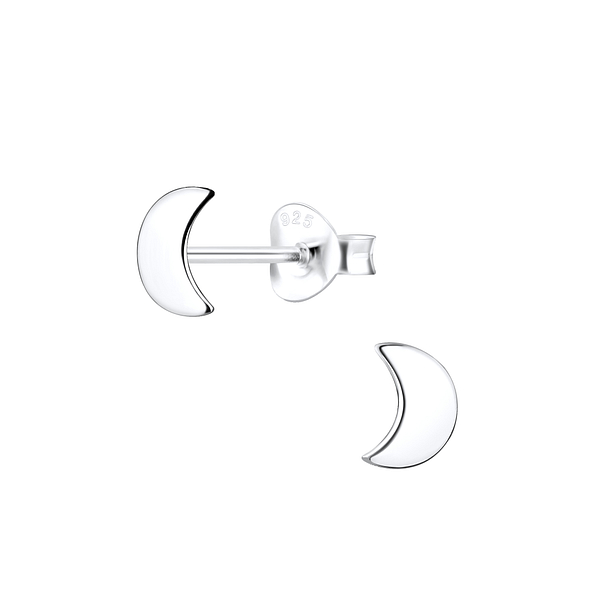 Wholesale Sterling Silver Moon Ear Studs - JD10094