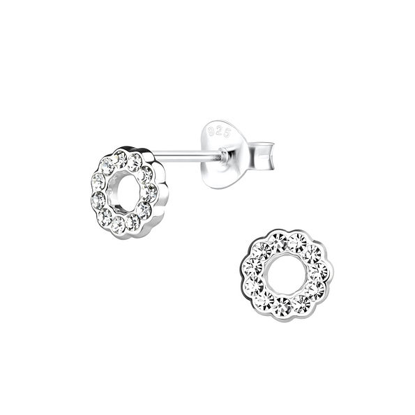 Wholesale Sterling Silver Flower Ear Studs - JD9990