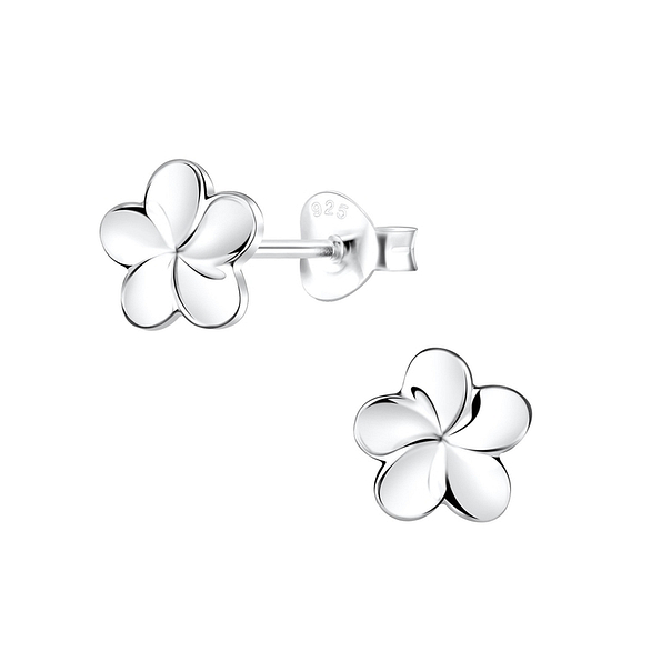 Wholesale Sterling Silver Flower Ear Studs - JD10110