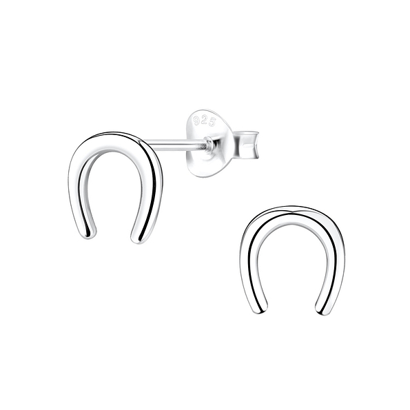 Wholesale Sterling Silver Horseshoe Ear Studs - JD10109