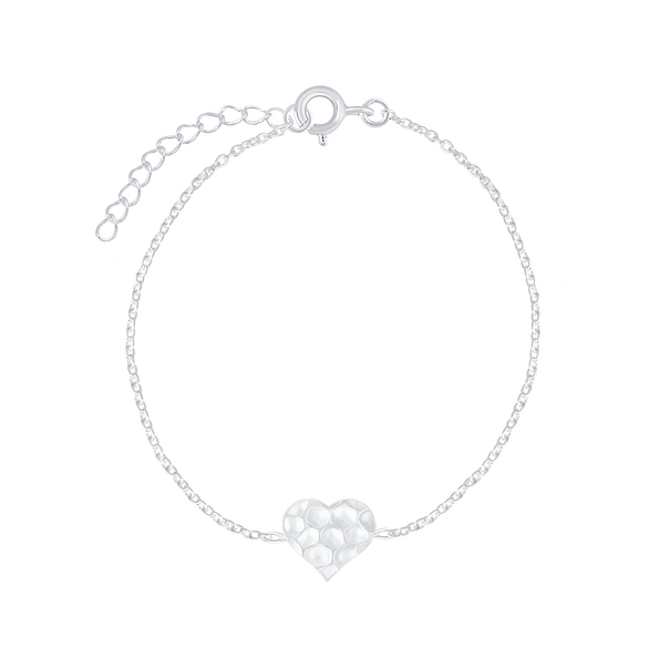 Wholesale Sterling Silver Heart Bracelet - JD7910