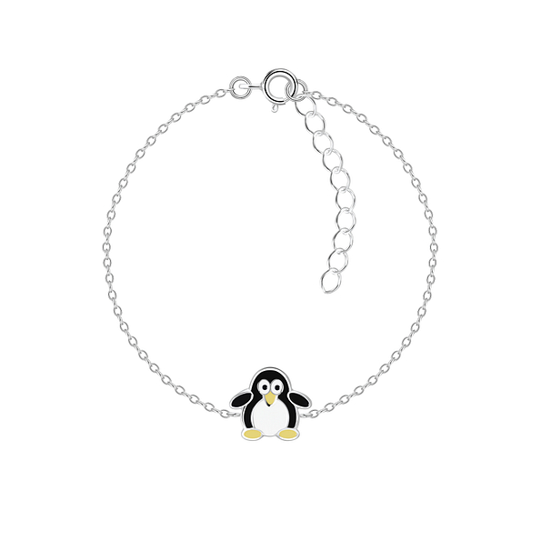 Wholesale Sterling Silver Penguin Bracelet - JD7373