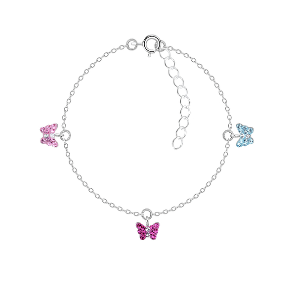 Wholesale Sterling Silver Butterfly Bracelet - JD7936