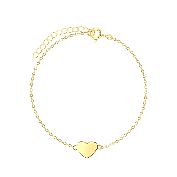 Wholesale Sterling Silver Heart Bracelet - JD5792