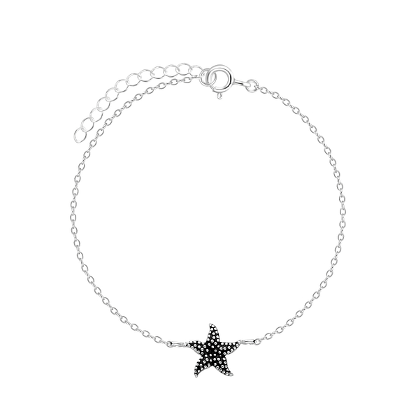 Wholesale Sterling Silver Starfish Bracelet - JD8612