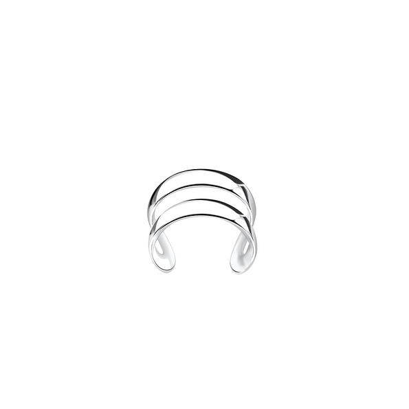 Wholesale Sterling Silver Double Line Ear Cuff - JD3224