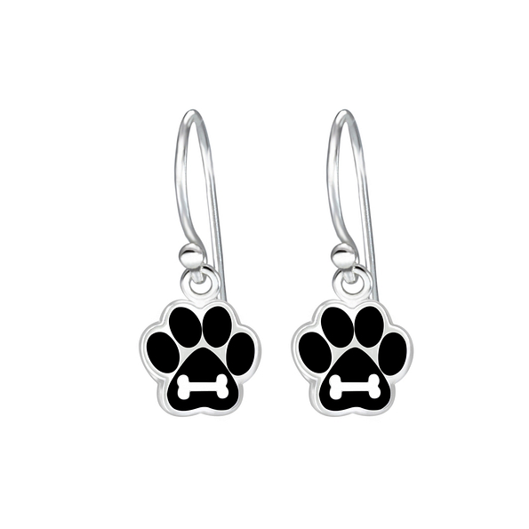 Wholesale Sterling Silver Paw Print Earrings - JD1841