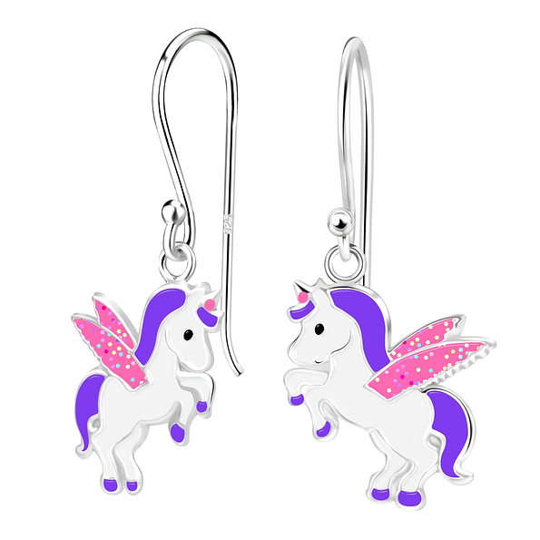 Wholesale Sterling Silver Unicorn Earrings - JD1945