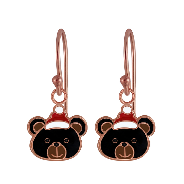 Wholesale Sterling Silver Christmas Bear Earrings - JD2972