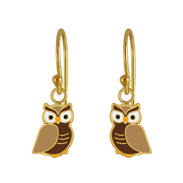 Wholesale Sterling Silver Owl Earrings - JD2998