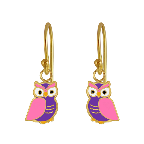 Wholesale Sterling Silver Owl Earrings - JD3004
