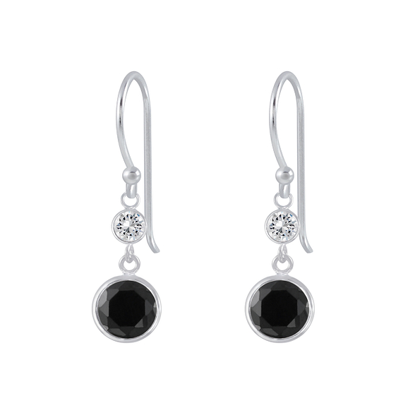 Wholesale Sterling Silver Cubic Zirconia Dangle Earrings - JD2544